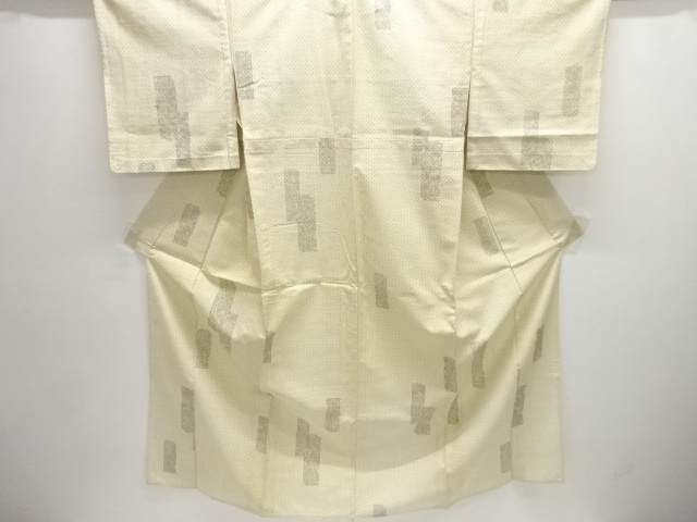 JAPANESE KIMONO / ANTIQUE HITOE KIMONO / SILK / TSUMUGI / FLORAL SARASA
